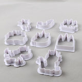 Maxbell 8pcs Fondant Baking Molds Christmas Unicorn Cake Mould Chocolate Cookies A