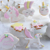 Maxbell 8pcs Fondant Baking Molds Christmas Unicorn Cake Mould Chocolate Cookies A