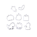 Maxbell 8pcs Fondant Baking Molds Christmas Unicorn Cake Mould Chocolate Cookies B