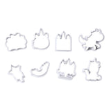 Maxbell 8pcs Fondant Baking Molds Christmas Unicorn Cake Mould Chocolate Cookies B