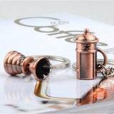 Maxbell Coffee Barista Cafe Accessory Keychain Key Ring French Coffee Press