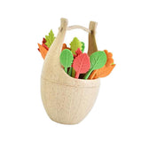 Maxbell 16pcs Green Biodegradable Wheat Straw Leaves Fruit Fork Set Party Beige