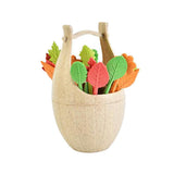Maxbell 16pcs Green Biodegradable Wheat Straw Leaves Fruit Fork Set Party Beige