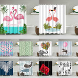Maxbell digital printing shower curtains 180-180cm Pink Cranes