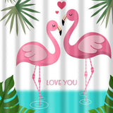 Maxbell digital printing shower curtains 180-180cm Pink Cranes