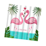 Maxbell digital printing shower curtains 180-180cm Pink Cranes