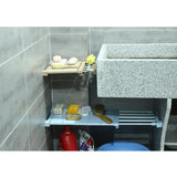 Max Expandable Shelf Closet Organizer Storage Adjustable Rack Rod Blue 38-55cm