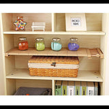 Max Expandable Shelf Closet Organizer Storage Adjustable Rack Rod Blue 38-55cm