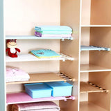 Max Expandable Shelf Closet Organizer Storage Adjustable Rack Rod Blue 38-55cm