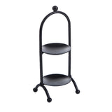 Maxbell Two Layers Macaron Cake Stand Cupcake Rack Display Board Decor Black