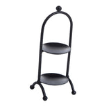 Maxbell Two Layers Macaron Cake Stand Cupcake Rack Display Board Decor Black