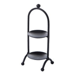 Maxbell Two Layers Macaron Cake Stand Cupcake Rack Display Board Decor Black