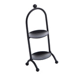 Maxbell Two Layers Macaron Cake Stand Cupcake Rack Display Board Decor Black