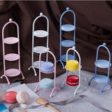 Maxbell  Three Layers Macaron Cake Stand Cupcake Rack Display Board Decor White