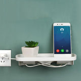 Maxbell Wall Outlet Shelf Charging Shelf Switch Socket Power Perch Shelf Rack  White