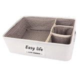 Maxbell 4 Grids Underwear Storage Box Container Cloth Organizer Cube Baskets Brown