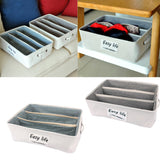 Maxbell 3 Grids Underwear Storage Box Container Cloth Organizer Cube Basket  Green