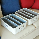 Maxbell 3 Grids Underwear Storage Box Container Cloth Organizer Cube Basket  Green