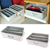 Maxbell 3 Grids Underwear Storage Box Container Cloth Organizer Cube Basket  Green