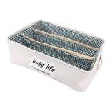 Maxbell 3 Grids Underwear Storage Box Container Cloth Organizer Cube Basket  Green