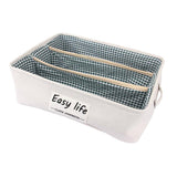 Maxbell 3 Grids Underwear Storage Box Container Cloth Organizer Cube Basket  Green