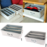 Maxbell 3 Grids Underwear Storage Box Container Cloth Organizer Cube Basket  Green