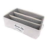 Maxbell 3 Grids Underwear Storage Box Container Cloth Organizer Cube Basket  Brown