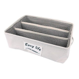 Maxbell 3 Grids Underwear Storage Box Container Cloth Organizer Cube Basket  Brown