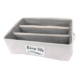 Maxbell 3 Grids Underwear Storage Box Container Cloth Organizer Cube Basket  Brown