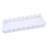 Maxbell Rectangular Serving Plate Cupcake Cake Dish Tray Kitchen Platter White