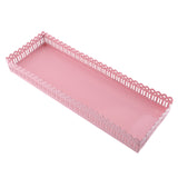 Maxbell Rectangular Serving Plate Cupcake Cake Dish Tray Kitchen Platter Pink