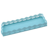 Maxbell Rectangular Serving Plate Cupcake Cake Dish Tray Kitchen Platter Blue