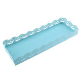 Maxbell Rectangular Serving Plate Cupcake Cake Dish Tray Kitchen Platter Blue