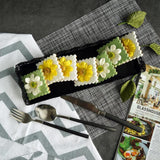 Maxbell Rectangular Serving Plate Cupcake Cake Dish Tray Kitchen Platter Black