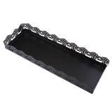 Maxbell Rectangular Serving Plate Cupcake Cake Dish Tray Kitchen Platter Black
