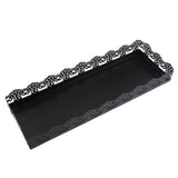 Maxbell Rectangular Serving Plate Cupcake Cake Dish Tray Kitchen Platter Black