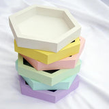 Maxbell Wooden Colorful Fruit Storage Tray Cake Dessert Dish Plate Snack Bowl Purple