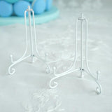 Maxbell Iron Display Stand, Easel Plate Display Holder, Displays Card, Cookie White