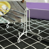 Maxbell Iron Display Stand, Easel Plate Display Holder, Displays Card, Cookie White