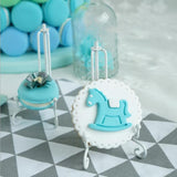 Maxbell Iron Display Stand, Easel Plate Display Holder, Displays Card, Cookie White
