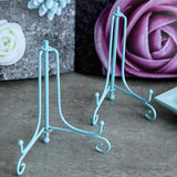 Maxbell Iron Display Stand, Easel Plate Display Holder, Displays Card, Cookie Blue