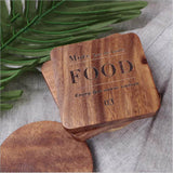 Maxbell  Wood Heat Resistant Teapot Cup Bowl Coffee Mu Coasters Mat Pads FOOD Squre
