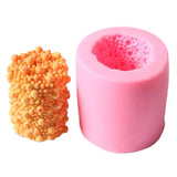 Maxbell Silicone Cylinder Fondant Mold Cake Sugar Candle Decor Pink DIY Baking 3D