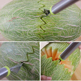 Maxbell 3 Piece Set Stainless Steel Melon Baller Carving Tool Fruit Scoop Green