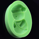 Maxbell Silicone Fondant Cake Mould - Birthday Cakes Party Decorating Tool - Cute Snowman Baby Chocolate Molds