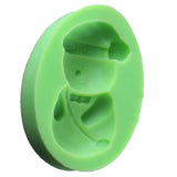 Maxbell Silicone Fondant Cake Mould - Birthday Cakes Party Decorating Tool - Cute Snowman Baby Chocolate Molds