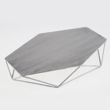 Maxbell Geometric Jewelry Plate Tray for Jewelry Cake Fruit Dessert Dish Silver - Aladdin Shoppers