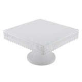 Maxbell Square Cake Stand White Iron Metal Cake Tools Wedding Table Decoation L - Aladdin Shoppers