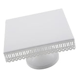 Maxbell Square Cake Stand White Iron Metal Cake Tools Wedding Table Decoation L - Aladdin Shoppers