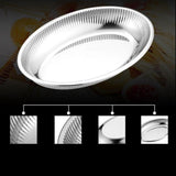 Maxbell Stainless Steel Oval Serving Trays Serving Dish Serving Platters 26X18.5cm